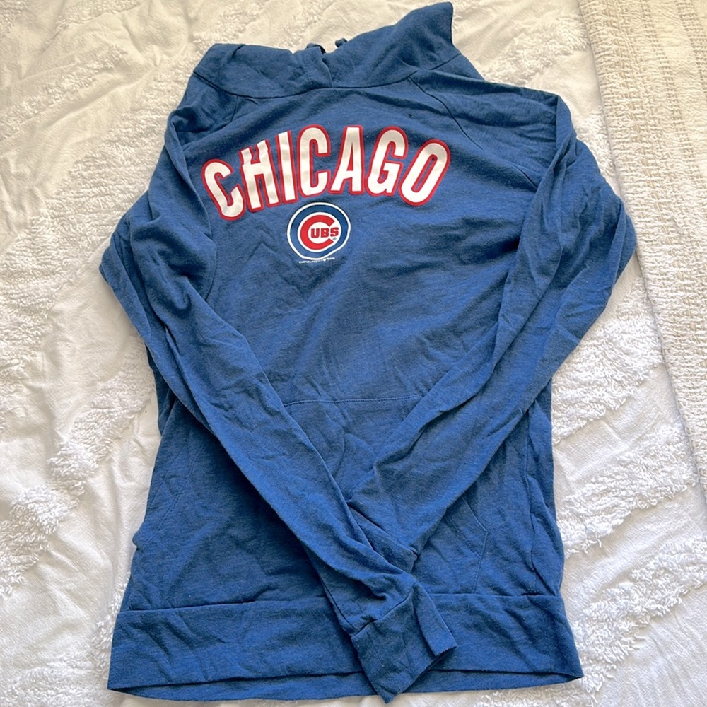 Blue Chicago Hooded Long Sleeve